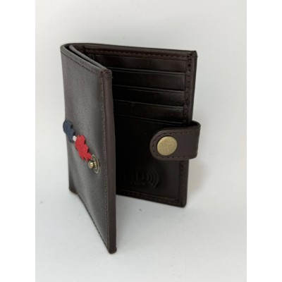 Cartera piel POLO azul