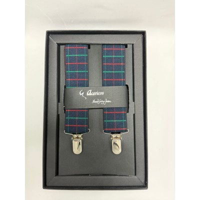 Tirantes azul cuadrados -...