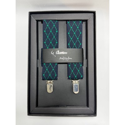 Tirantes azules con rombos...